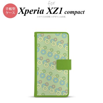 【手帳型 スマホ カバー ケース】【SO02K】【エクスペリア XZ1】手帳型 ケース SO-02K スマホ カバー Xperia XZ1 Compact エクスペリア 丸 緑 nk-004s-so02k-dr1662【メール便送料無料】
