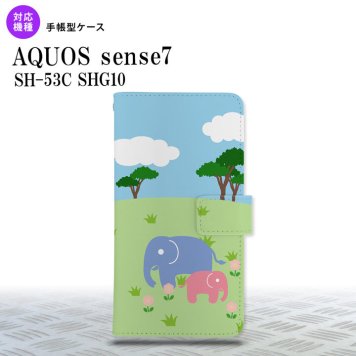 sense7 sense7 手帳型スマホケース カバー ゾウ 2022年 11月発売 nk-004s-sens7-dr691