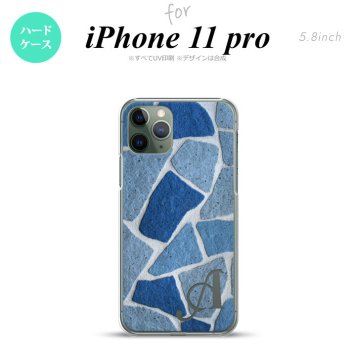 iPhone11Pro iPhone11 Pro スマホケース ハードケース ピクチャ 石畳 青 +アルファベット メンズ レディース nk-i11p-734i