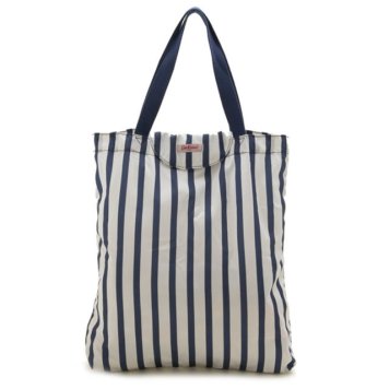 キャスキッドソン Cath Kidston トートバッグ エコバッグ 折りたたみバッグ Tote Foldaway Navy Breton Stripe ネイビー+ホワイト ストライプ 756365