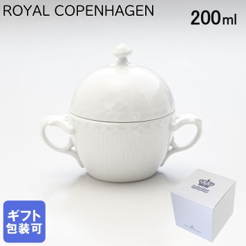 ロイヤルコペンハーゲン シュガーポット 200ml シュガーボウル 砂糖入れ 調味料入れ ふた付き ホワイトフルーテッド ハーフレース 1128159 【日本未発売】 【スペシャルラッピング660円(別売り)】 北欧食器 洋食器 誕生日 お中元 還暦祝い 結婚祝い 結婚式 バレンタイン 高級 父の日 母の日 成人祝い ホワイトデー