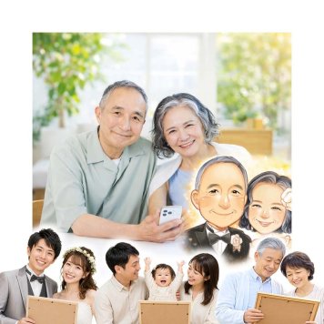 プレゼント 両親 似顔絵 ギフト 手描き 贈り物 名入れ 結婚記念日 記念日 お祝い 誕生日 両親 お父さん お母さん ご両親 名入れ 修正無料 下書き確認 実績多数 サプライズ そっくり 親孝行 結婚記念日 思い出 記念 ハロウィン 百寿祝い イラスト おすすめ カラフル 大人数 卒寿祝い 感激 オーダーメイド 傘寿祝い バレンタインデー 引っ越し メモリアル