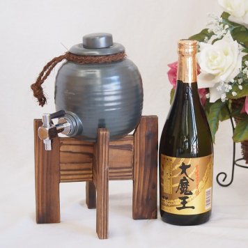 焼酎サーバー1000cc木代付セット濱田酒造 本格芋焼酎 大魔王 (鹿児島県) 720ml