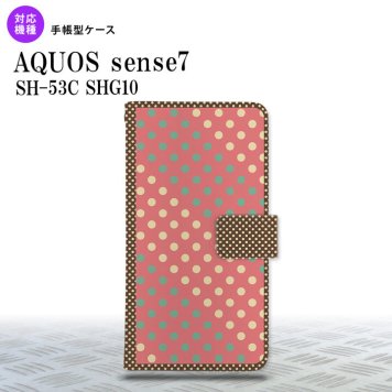 sense7 sense7 手帳型スマホケース カバー ドット 水玉 赤 ミント 2022年 11月発売 nk-004s-sens7-dr1644