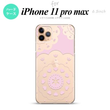 iPhone11ProMax iPhone11pro max スマホケース ハードケース レース クリア ピンク メンズ レディース nk-i11pm-1484
