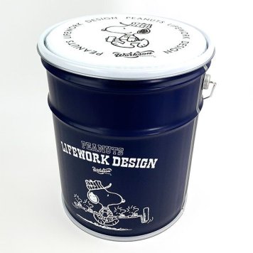 スヌーピー WSP ぺール缶スツール 収納 椅子 Workson DIY ネイビー