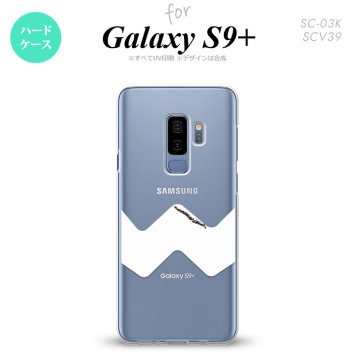 Galaxy S9+ ギャラクシー S9プラス SC-03K SCV39 専用 スマホケース カバー ハードケース イラストデザイン（A） クリア×白 nk-s9p-192[スマホ,スマホケース,スマホカバー,ケース,カバー,ジャケット]