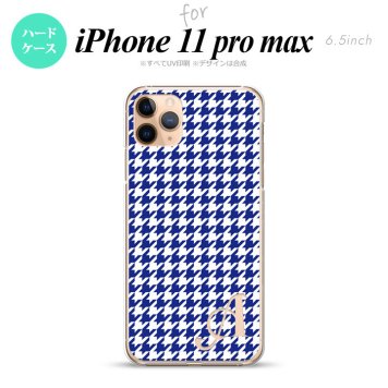 iPhone11ProMax iPhone11pro max スマホケース ハードケース 千鳥 格子 小 青 白 +アルファベット メンズ レディース nk-i11pm-905i
