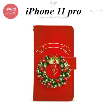 iPhone11Pro iPhone11 Pro 手帳型スマホケース カバー リース 赤  nk-004s-i11p-dr642