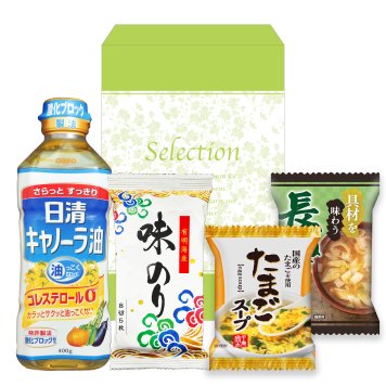 日清キャノーラ油＆味のり・フリーズドライ詰合せ