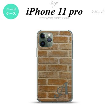 iPhone11Pro iPhone11 Pro スマホケース ハードケース ピクチャ レンガ 茶 +アルファベット メンズ レディース nk-i11p-732i