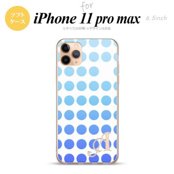 iPhone11ProMax iPhone11pro max スマホケース ソフトケース 水玉 青 +アルファベット メンズ レディース nk-i11pm-tp1376i