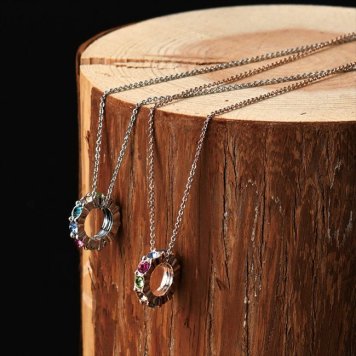 プライベートレーベル カラーストーンネックレス　ピンクゴールド 410-122PL-N3PG  内祝 内祝い お祝 御祝 記念品 出産内祝い プレゼント 快気祝い 粗供養 引出物