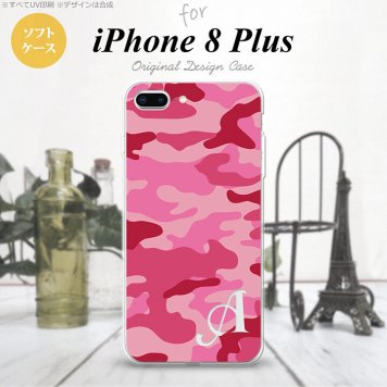【iPhone8Plus】【スマホケース/スマホカバー】【アイフォン8プラス】iPhone8Plus スマホケース ケース アイフォン8プラス イニシャル 迷彩A ピンクC nk-ip8p-tp1149ini【メール便送料無料】
