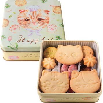 お中元 お返し 内祝い ギフトクッキー こねこのこねこねクッ こねこのこねこねクッキー缶 新築 お礼 引越し 志 仏事 送料無料