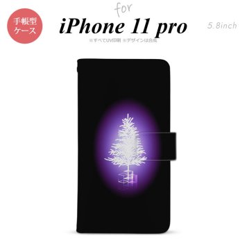 iPhone11Pro iPhone11 Pro 手帳型スマホケース カバー ツリー 紫  nk-004s-i11p-dr628