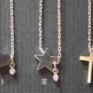 ネックレス ペンダント レディースアクセサリー アクセサリー ファッション ワンポイント キュービック ジルコニア ハート 星 クロス アクセント 定番型 プチ コーデポイント 首飾り アクセ スター アクセサリ コーデのポイント レディース 女性 コーデのアクセント 女性用