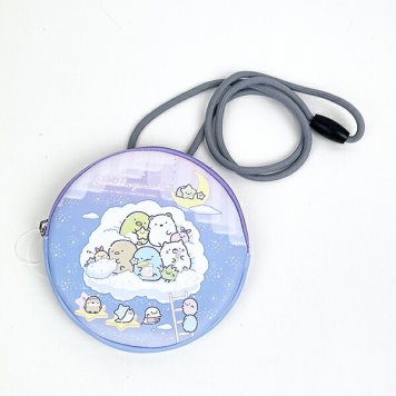 すみっコぐらし 星空 ネックパース パープル 小銭入れ キッズ すみっこ