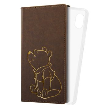 Xperia Ace III 『ディズニーキャラクター』/手帳型 FLEX CASE ホットスタンプ/プー ※送料無料(ポスト投函)