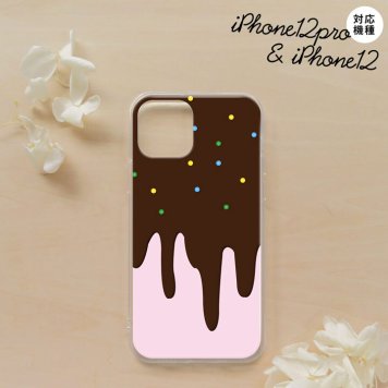 iPhone12/iPhone12pro iPhone12 / iPhone12pro スマホケース ソフトケース アイス ピンク メンズ レディース nk-i12-tp347