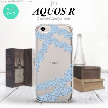 【SH03J】【スマホケース/スマホカバー】【アクオス R】SH03J スマホケース AQUOS R SH-03J カバー アクオス R レースB 水色 nk-sh03j-1101【メール便送料無料】