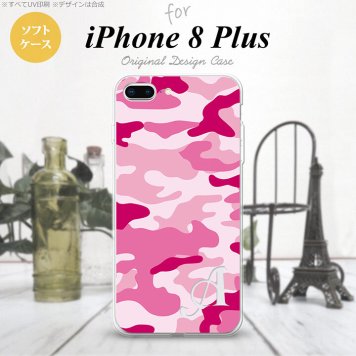 【iPhone8Plus】【スマホケース/スマホカバー】【アイフォン8プラス】iPhone8Plus スマホケース ケース アイフォン8プラス イニシャル 迷彩A ピンクD nk-ip8p-tp1150ini【メール便送料無料】
