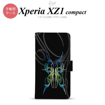 【手帳型 スマホ カバー ケース】【SO02K】【エクスペリア XZ1】手帳型 ケース SO-02K スマホ カバー Xperia XZ1 Compact エクスペリア ピンスト 黒×グラデ2 nk-004s-so02k-dr1239【メール便送料無料】