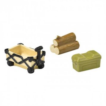 箸置き セット キャンプギア ミニチュア 陶器製 おしゃれ かわいい カート ボックス 丸太 3点セット テーブルウェア キッチン雑貨 食卓 演出 キャンプ好き ギフト プレゼント セトクラフト