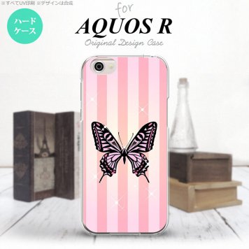 【SH03J】【スマホケース/スマホカバー】【アクオス R】SH03J スマホケース AQUOS R SH-03J カバー アクオス R バタフライ・蝶(D) ピンク nk-sh03j-314【メール便送料無料】