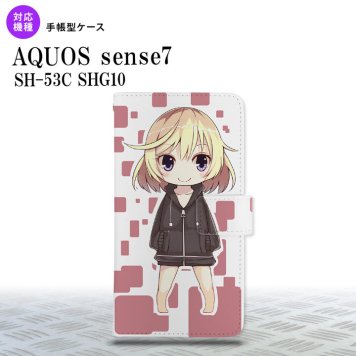 sense7 sense7 手帳型スマホケース カバー 女の子 キャラ ピンク 2022年 11月発売 nk-004s-sens7-dr1335