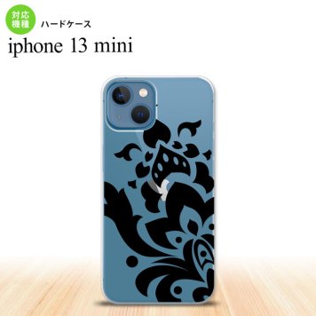 iPhone13mini iPhone13 mini ケース ハードケース ダマスク C 黒  nk-i13m-1029