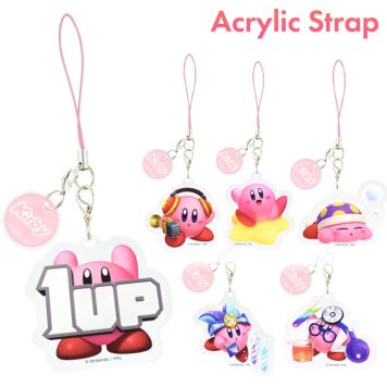 カービィ ストラップ スマホ モバイル アクリル 星のカービィ キャラクター グッズ 携帯 アクセサリー チャーム キーホルダー BKBY-18
