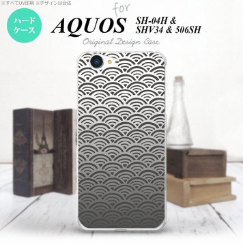 【SH04H】【スマホケース/スマホカバー】【アクオス ゼータ】SH04H スマホケース AQUOS ZETA SH04H カバー アクオス ゼータ 青海波 グレー nk-sh04h-1716【メール便送料無料】