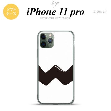 iPhone11Pro iPhone11 Pro スマホケース ソフトケース ギザギザ 白 黒 メンズ レディース nk-i11p-tp193