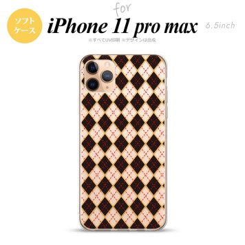 iPhone11ProMax iPhone11pro max スマホケース ソフトケース アーガイル クリア 黒 メンズ レディース nk-i11pm-tp1402