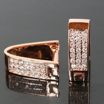 鎌倉カフス工房 クリスタル付ラップアラウンドピンクゴールドカフスボタン・カフリンクス メンズ  cf1067 結婚式 旦那 プレゼント ギフト 彼氏 父の日 誕生日プレゼント