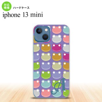 iPhone13mini iPhone13 mini ケース ハードケース カエル かえる B 紫 +アルファベット  nk-i13m-163i