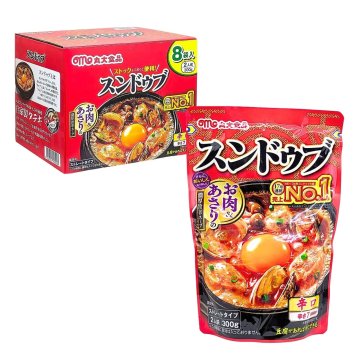 丸大 スンドゥブ辛口 300g×8袋(2人前×8袋=16人前) 本格旨辛スープが決め手 豆腐鍋 常温保存 簡単調理 丸大食品 (Maradal Foods) 原産国:日本 #70714  節約料理 時短料理