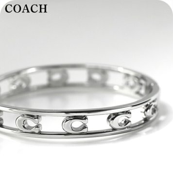 コーチ バングル レディース ブランド COACH シグネチャー C オープンワーク ブレスレット 571292RHO030 シルバー アクセサリー