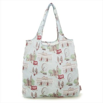 キャスキッドソン Cath Kidston パック トートバッグ エコバッグ 777216 Foldaway Shopper フォルダウェイ ショッパー Blue London ライトブルー系マルチ