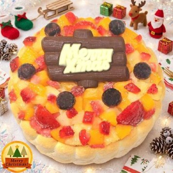 クリスマス生乳アイスケーキ【4～7号】 ［クリスマスケーキ クリスマスデコレーション クリスマスフルーツケーキ］