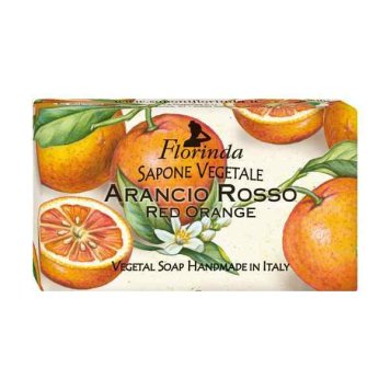 フロリンダ FLORINDA フレグランスソープ レッドオレンジ 石鹸 固形 イタリア製 ミラノ 無着色 パラベンフリー 植物性 ギフト プレゼント 高級 固形石鹸 石けん ボディソープ 洗顔 手洗い シトラス 柑橘の香り