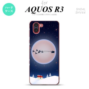 SH-04L SHV44 R3 AQUOS R3 スマホケース カバー クリスマス 青 nk-r3-1003