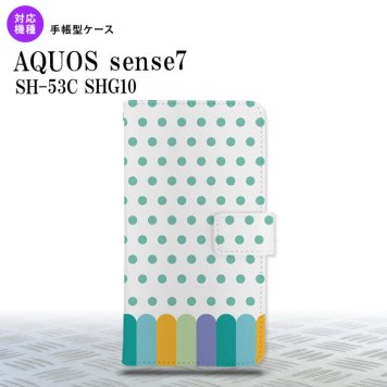 sense7 sense7 手帳型スマホケース カバー クレヨン 緑 2022年 11月発売 nk-004s-sens7-dr1434