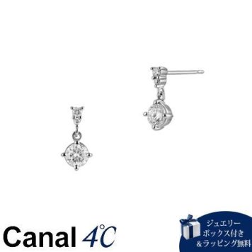 【無料ラッピング】  カナルヨンドシー Canal 4℃ カナル4℃ プラチナ ピアス シンセティックモアサナイト ブランド 正規品 新品 ギフト プレゼント 人気 おすすめ 誕生日 記念日 クリスマス 送料無料