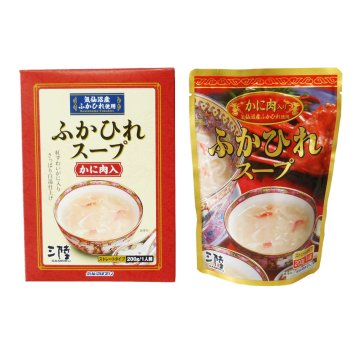 ふかひれスープ かに肉入り 20個入 セット スープ 惣菜 ふかひれ 中華 高級 常温 レトルト レトルトスープ 気仙沼産ふかひれ 紅ズワイガニ さっぱり 白湯 箱入り 贈答用 宮城 気仙沼ほてい