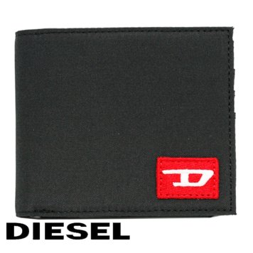 DIESEL ディーゼル 二つ折 折財布 X08442 P3889 T8013 ブラック 新品 無料ラッピング可
