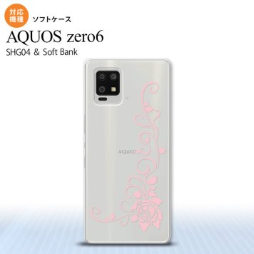 SHG04 SHG04 ZERO6 AQUOS zero6 スマホケース ソフトケース バラ B クリア ピンク メンズ レディース nk-zero6-tp1071