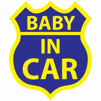 BABY IN CAR ステッカー ブルーイエロー ルート66 カーステッカー シール sticker 安全対策 あおり運転 かっこいい おしゃれ かわいい 車ステッカー ステッカー 車 サインステッカー ドライブ 防水 屋外 屋内 カーサイン