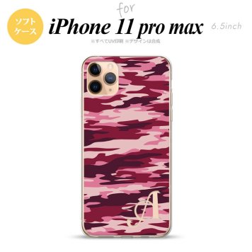 iPhone11ProMax iPhone11pro max スマホケース ソフトケース タイガー 迷彩 B ピンク +アルファベット メンズ レディース nk-i11pm-tp1163i